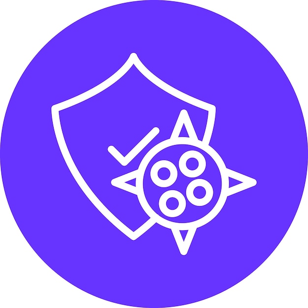 Vector design virus protection icon style