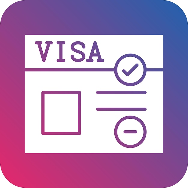 Vector vector design visa icon style