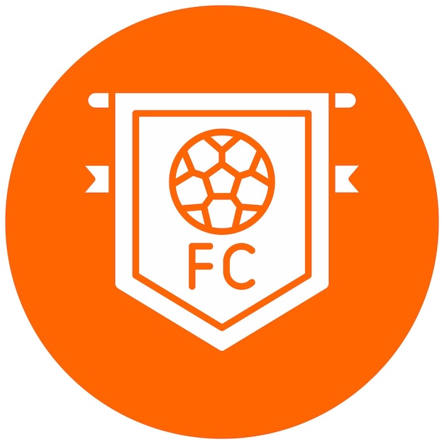 Vector vector design voetbalclub icon style