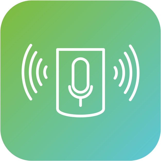 ベクトル vector design voice assistant icon style