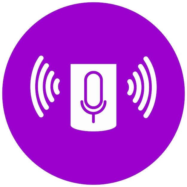 Vector Design Voice Assistant Icon Style