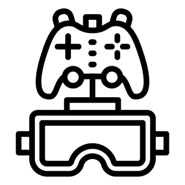 Векторный дизайн Vr Gaming Icon Style