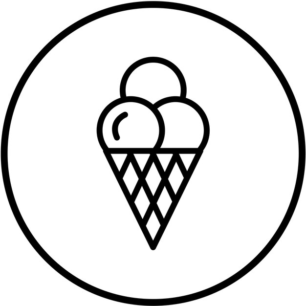 Vector Design Waffle Cone Icon Style