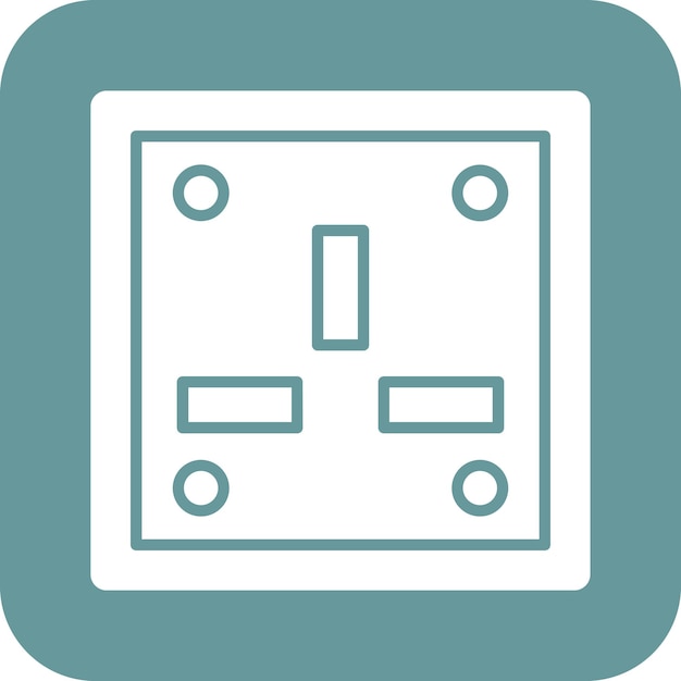 Vector Design Wall Socket Icon Stijl