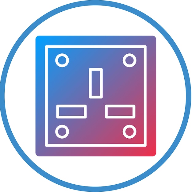 Vector Design Wall Socket Icon Stijl
