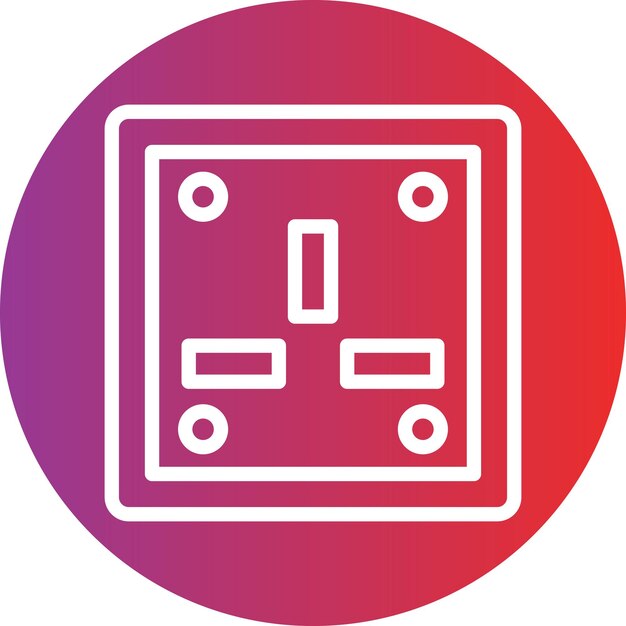 Vector Design Wall Socket Icon Stijl