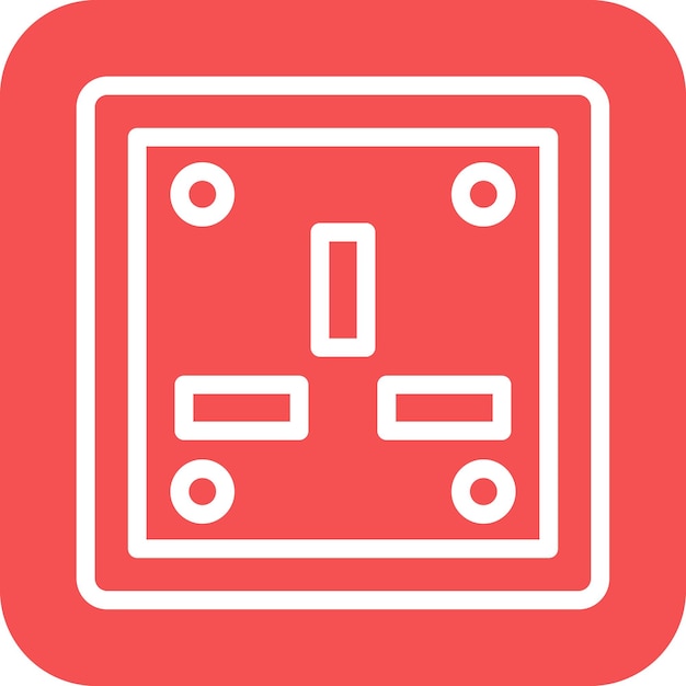 Vector Design Wall Socket Icon Stijl
