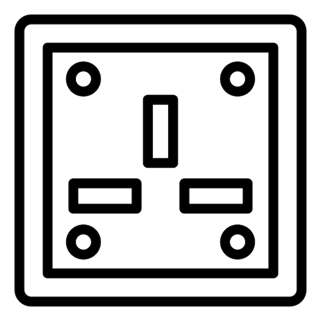 Vector Design Wall Socket Icon Style