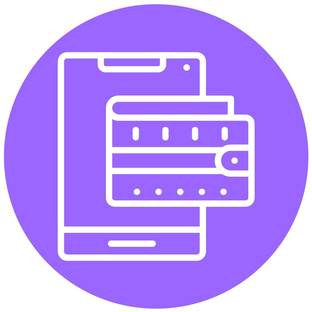Vector Design Wallet App Icon Stijl