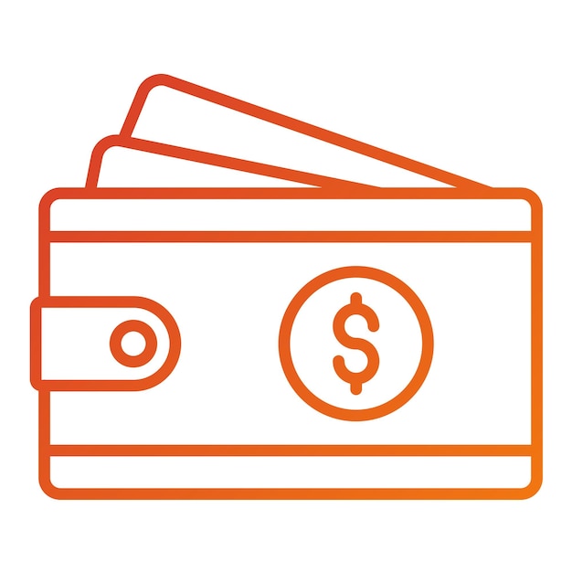 Vector Design Wallet Icon Stijl