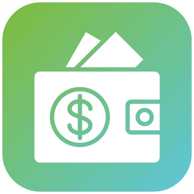 Vector Design Wallet Icon Stijl