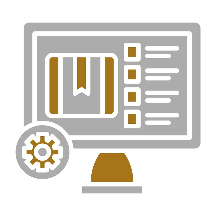 Vector vector design warehouse management system icon style