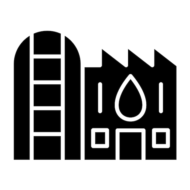 Vector Design Water Factory Icon Style