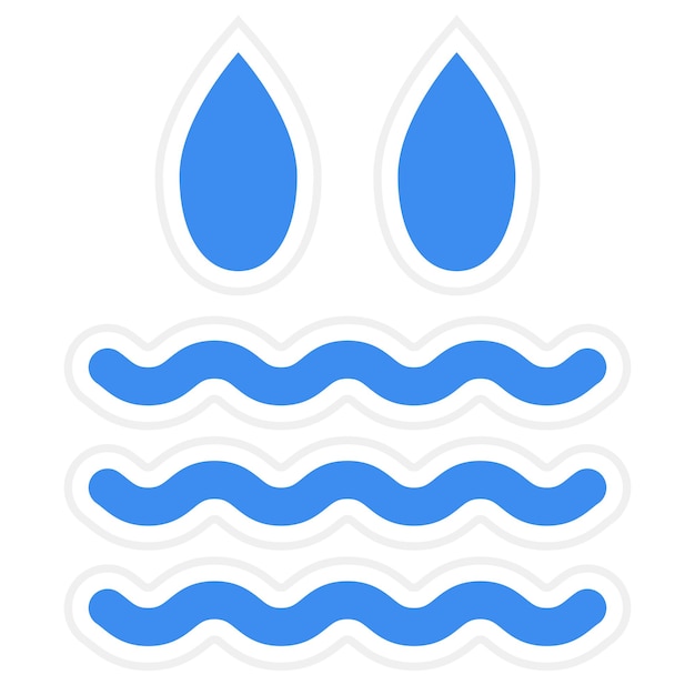 Вектор Векторный дизайн стиля водяной иконы