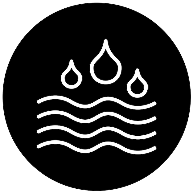 터 디자인 워터 아이콘 스타일