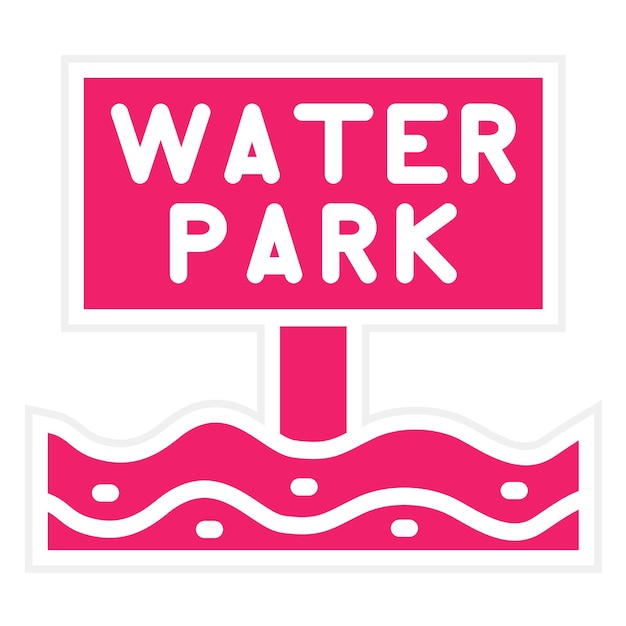 Vector vector design water park icon style