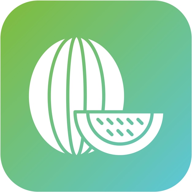 Vettore stile di icona di melone d'acqua a progettazione vettoriale