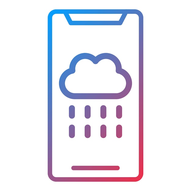 Vector vector design weather app icon style