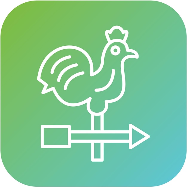 Vector Design Weathercock Icon Style