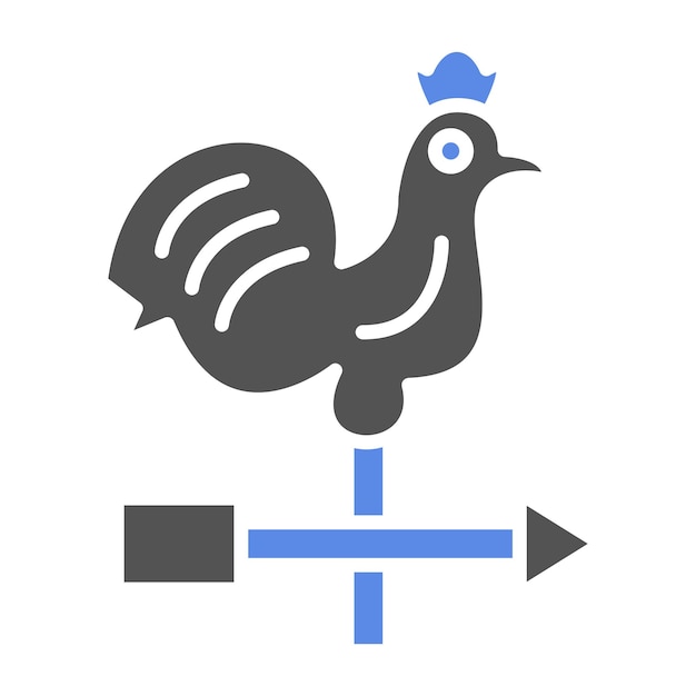 Vector vector design weathercock icon style