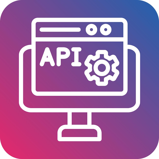 Vector vector design web api icon style