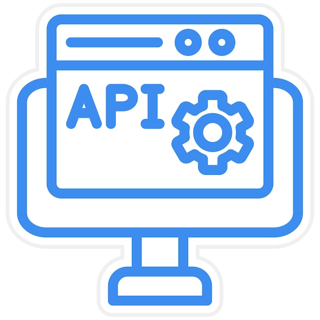 Vector vector design web api icon style