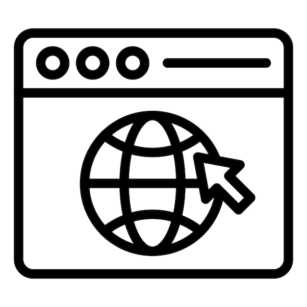 Vector Design Web Browser Icon Style