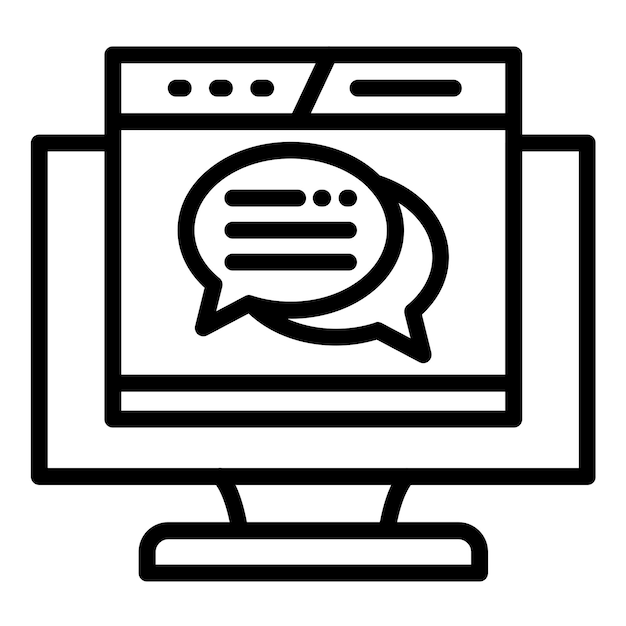 터 디자인 웹 채팅 아이콘 스타일