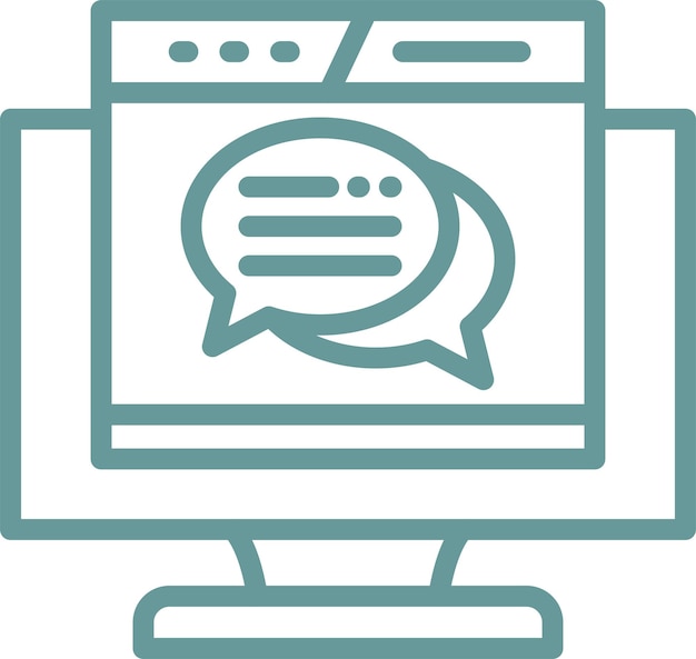 터 디자인 웹 채팅 아이콘 스타일