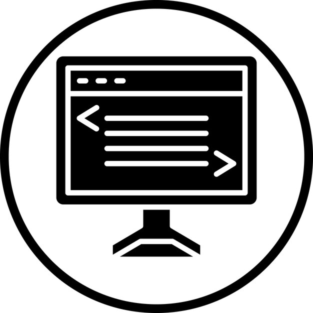 Vector Design Web Coding Icon Style