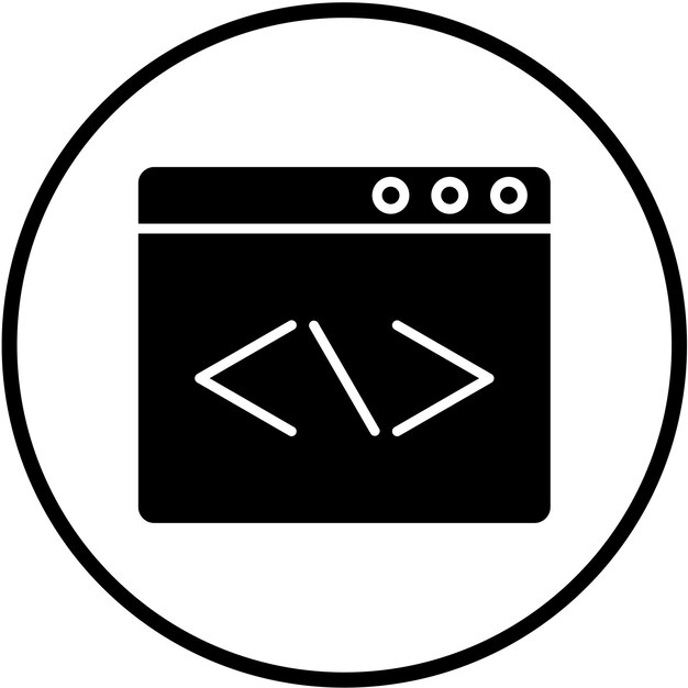Vector Design Web Coding Icon Style