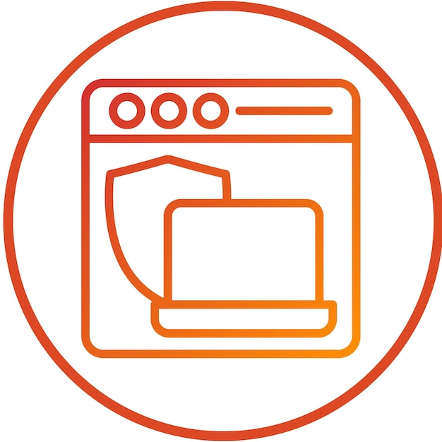 Vector Design Web Defender Icon Stijl
