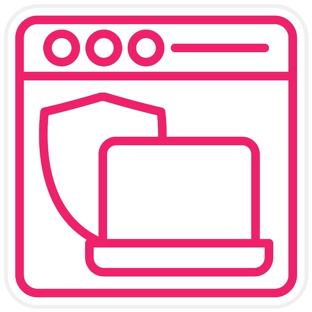 Vector Design Web Defender Icon Stijl
