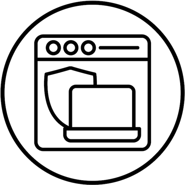 Vector Design Web Defender Icon Stijl