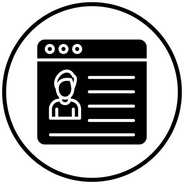 Vector Design Web Portfolio Icon Stijl