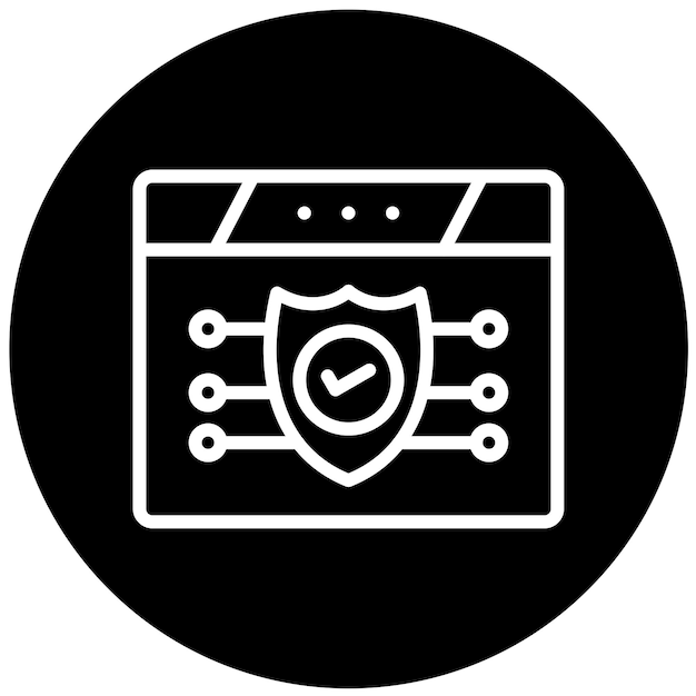 터 디자인 웹 보호 아이콘 스타일