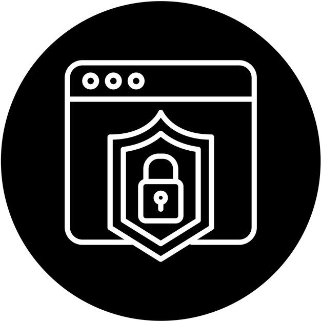 Vector Design Web Protection Icon Style