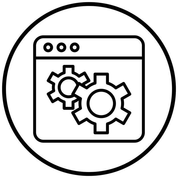 터 디자인 웹 설정 아이콘 스타일
