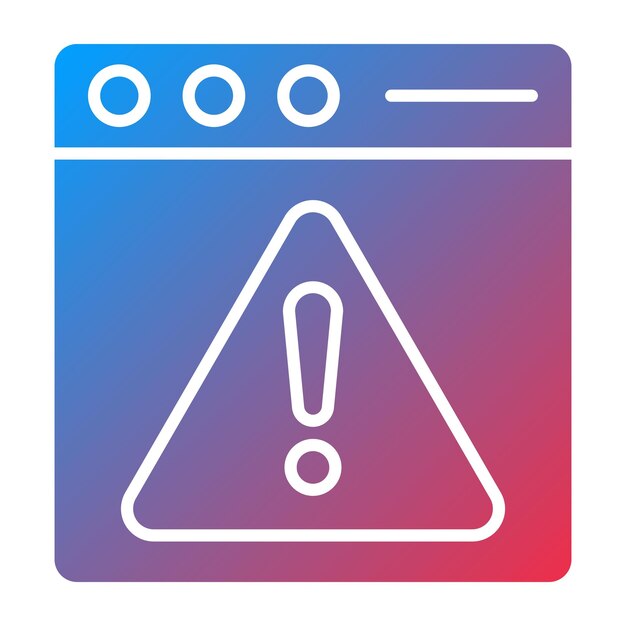 Vector vector design web warning icon style