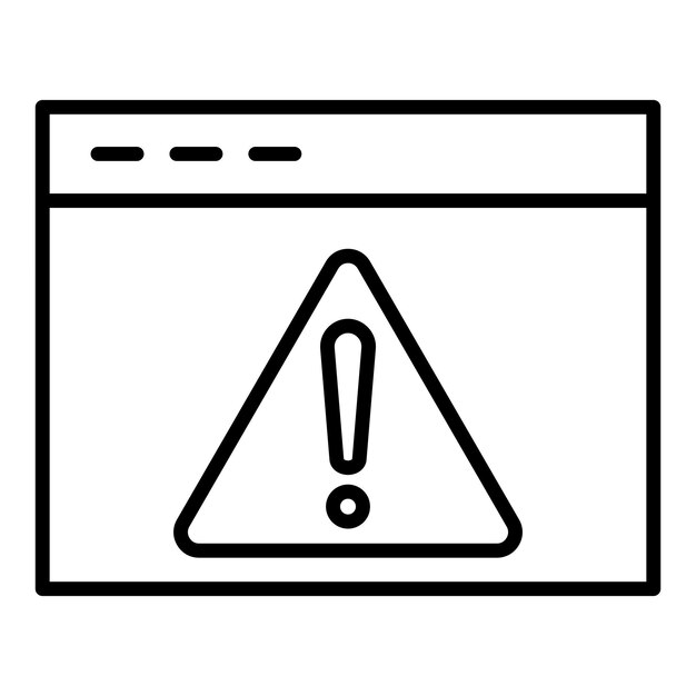 Vector Design Web Warning Icon Style