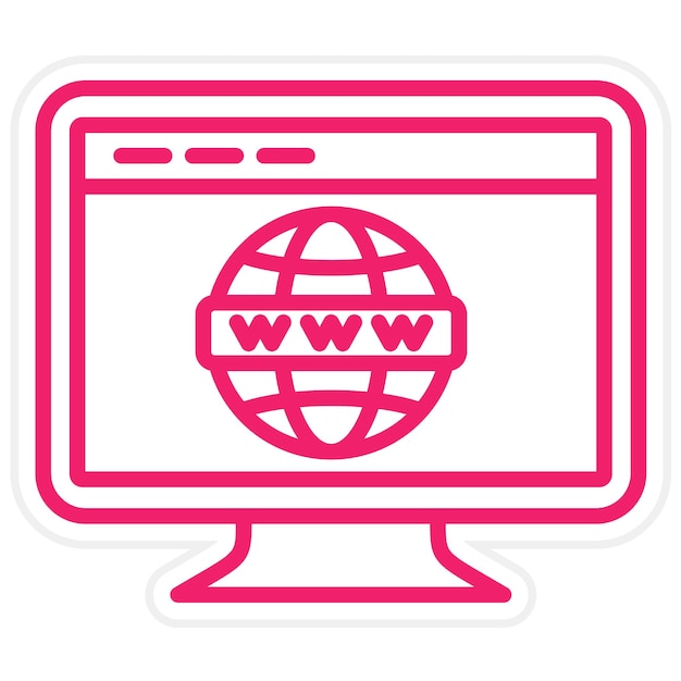 터 디자인 웹 페이지 아이콘 스타일