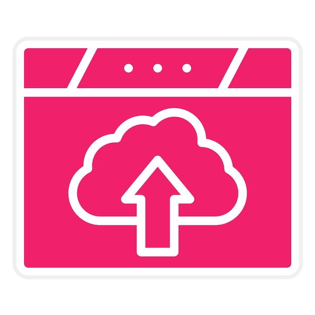 Vector Design Webpage Upload Icon Style