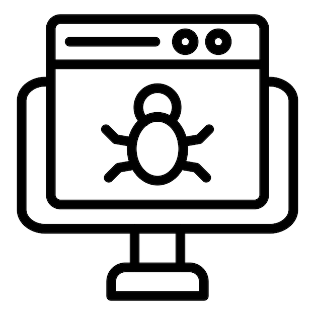 Vector Design Website Bug Icon Style