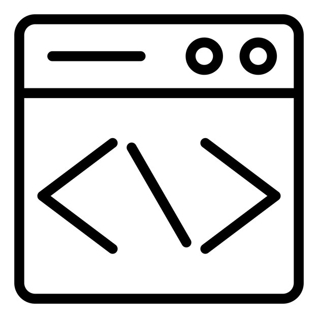 Vector Design Website Coding Icon Style