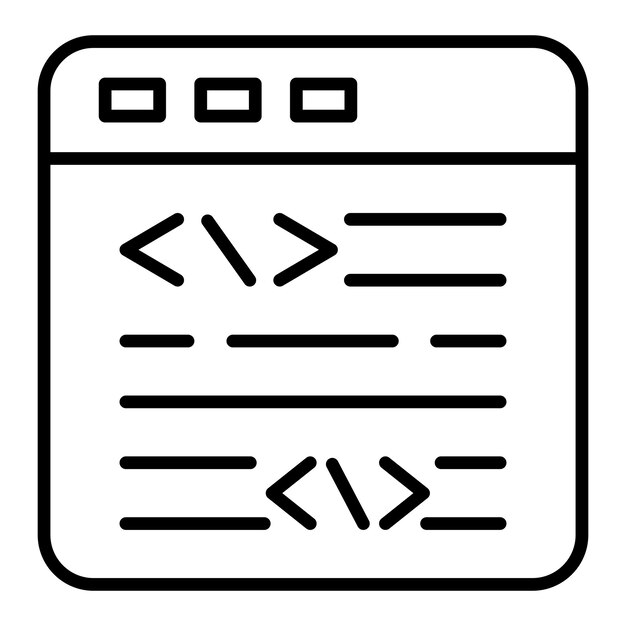 Vector Design Website Coding Icon Style