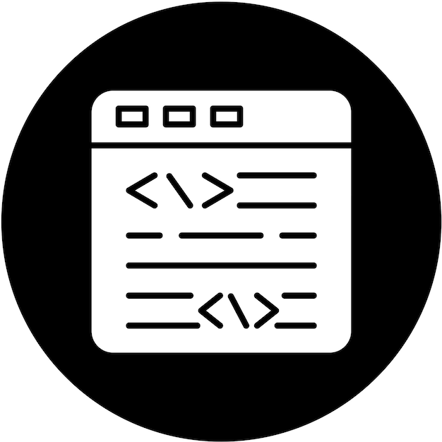 Vector Design Website Coding Icon Style