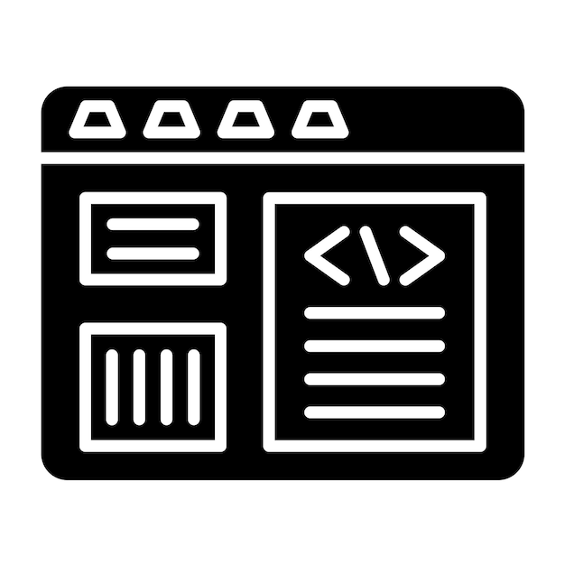 Vector Design Website Layout Icon Style