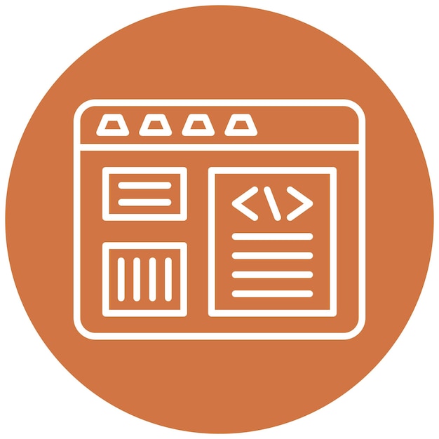 Векторный дизайн веб-сайта Layout Icon Style