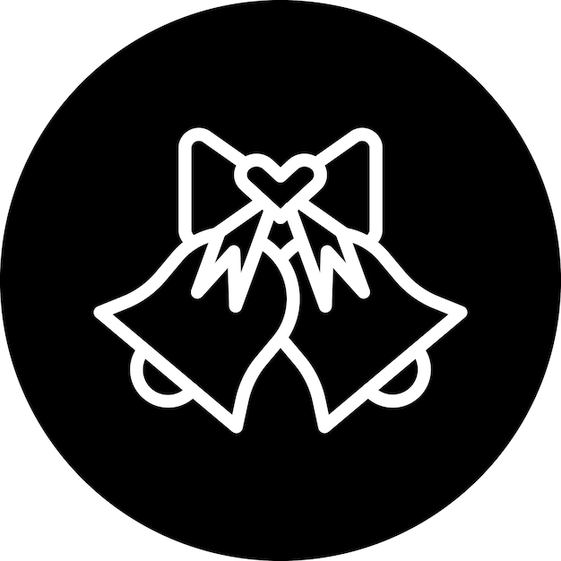 Vector Design Wedding Bells Icon Style
