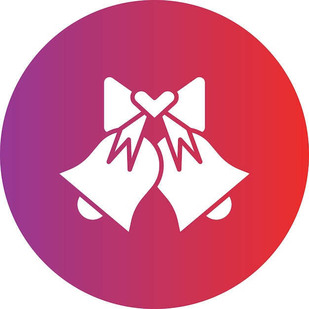 Vector Design Wedding Bells Icon Style